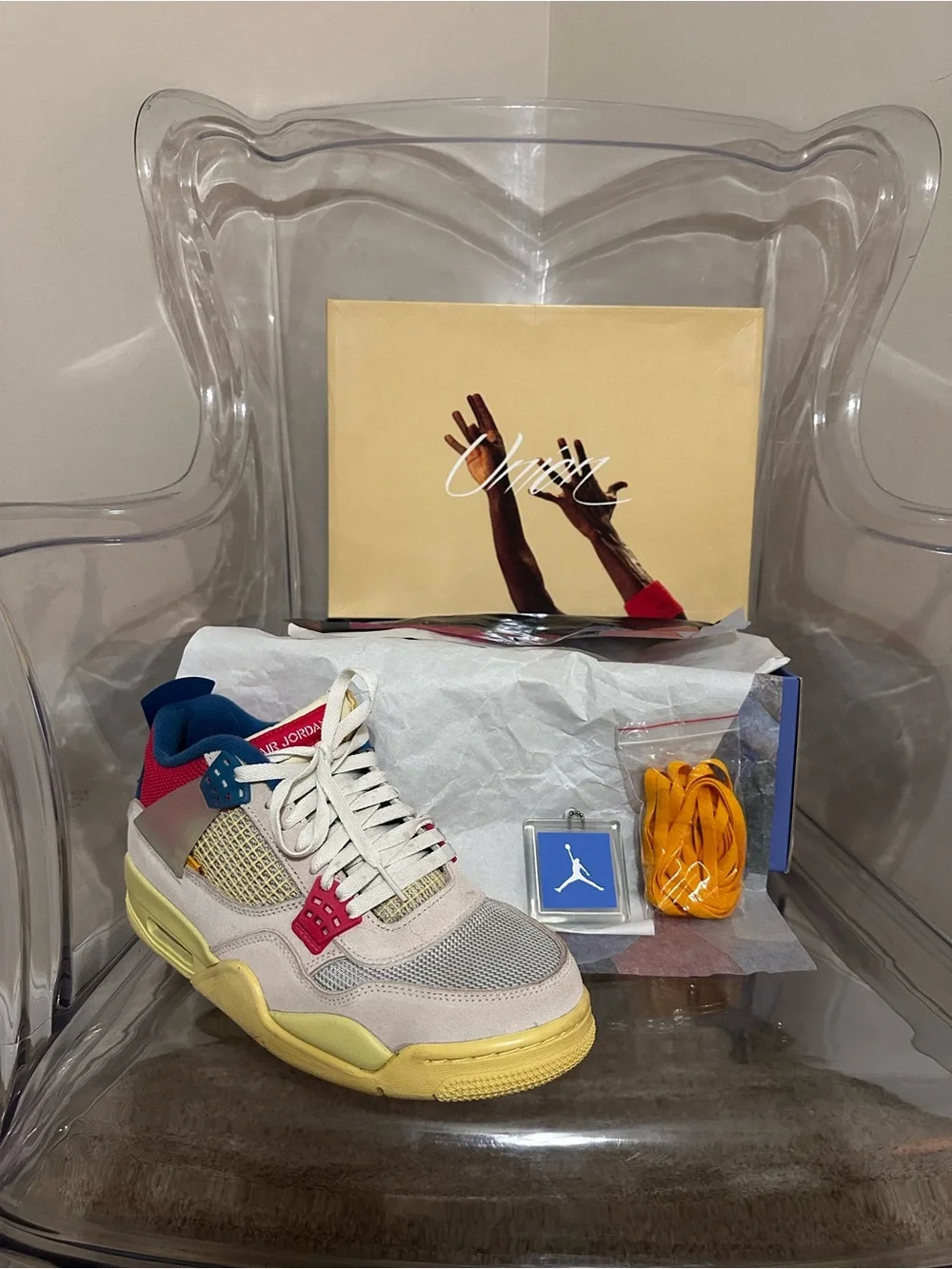 Air Jordan 4 Union LA Guava Ice 2020 Size 9.5 Used Rare Retro Authentic Pink